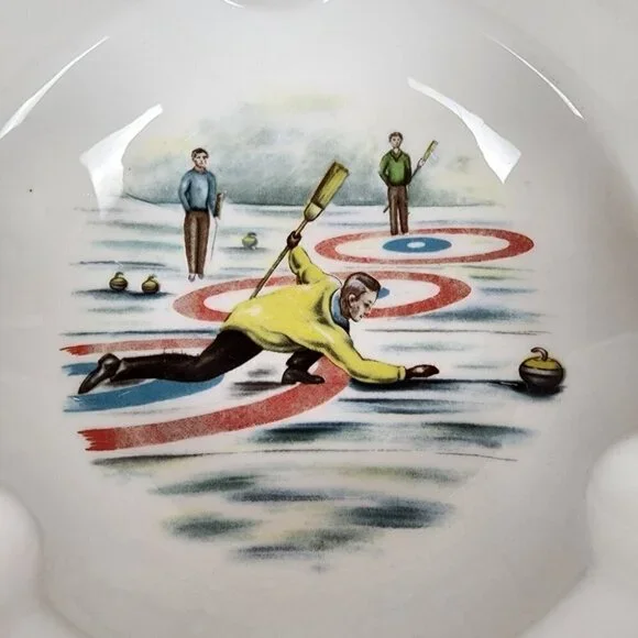 Vintage Royal Albert Curling Ashtray England Bone China Gold Guild Edge - Picture 4 of 9